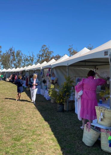 a group of people on springtop tents
