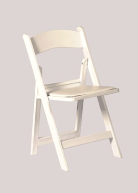 Americana white folding chair