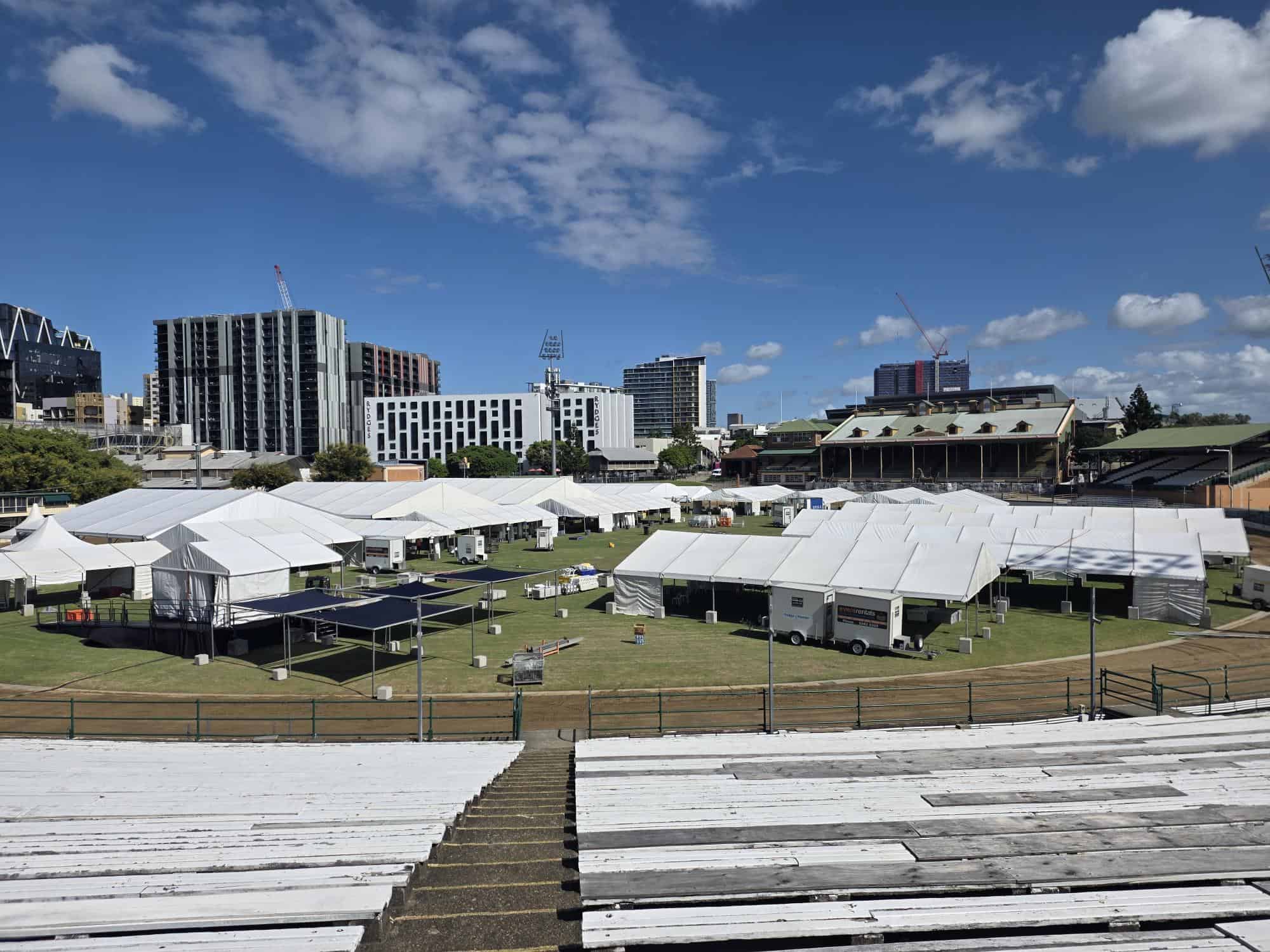 Event Rentals event infrastructure at Brisbane Showgrounds for Labour Day