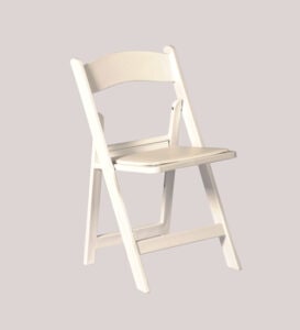 Americana white folding chair