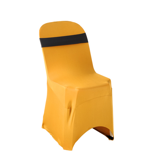 Chair Cover Gold Lycra With Band