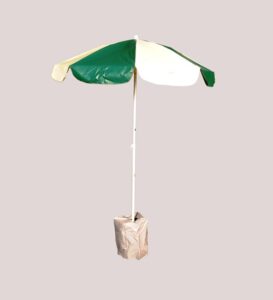 Umbrella - 2m Green & Cream